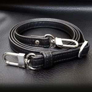 BLACK Premium Faux Leather Purse Strap-NEW